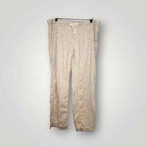 J.Crew white orange Large Tall Pajama Bottoms loungewear